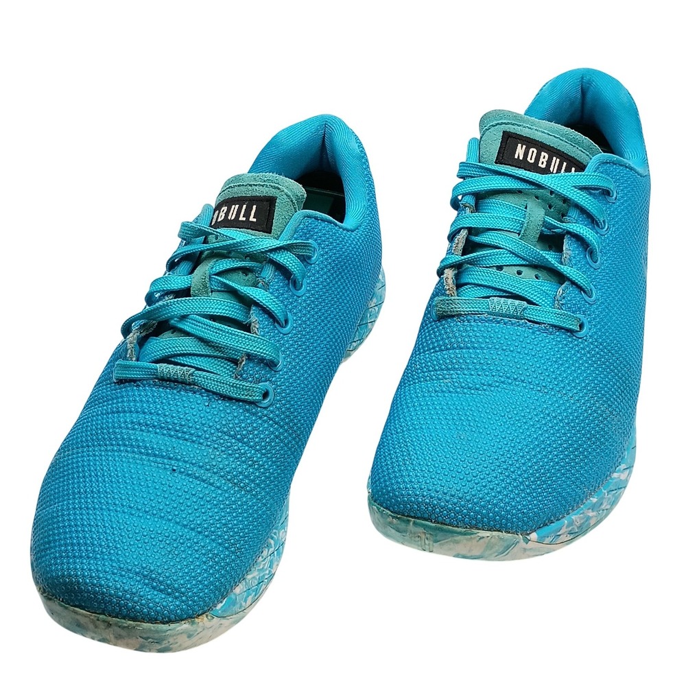 NOBULL Trainer Electric Blue Marble Sole Mens 9.5 Training Shoes J5
